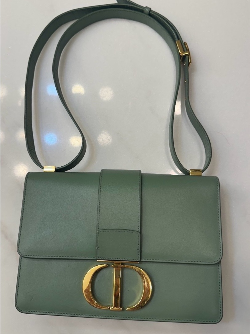Dior Green Leather Crossbody with Gold CD Hardware